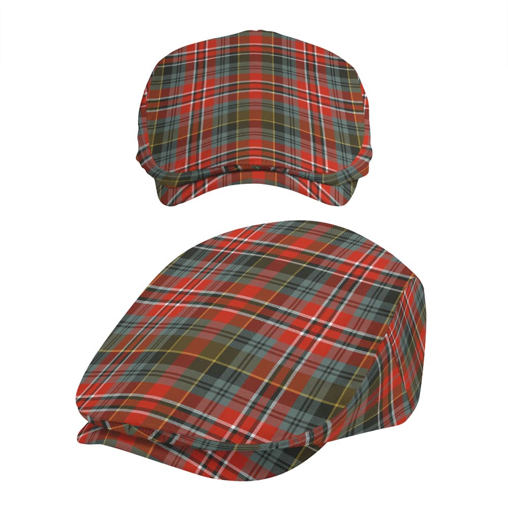 Scottish MacPherson Weathered Tartan Flat Cap - Image 5