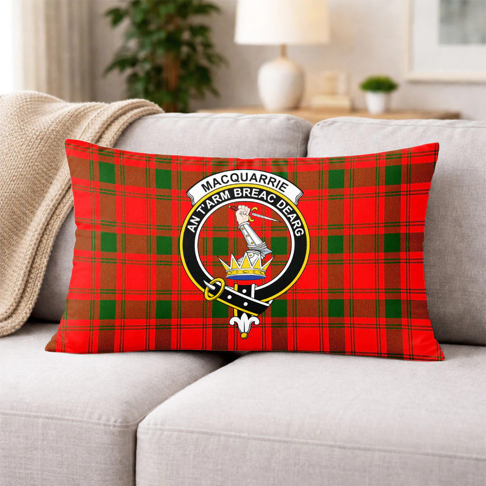 Scottish MacQuarrie Modern Clan Badge Tartan Pillow Case - Image 3