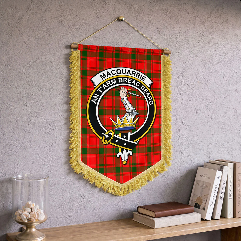 Scottish MacQuarrie Modern Clan Badge Tartan Wall Hanging Banner - Image 2