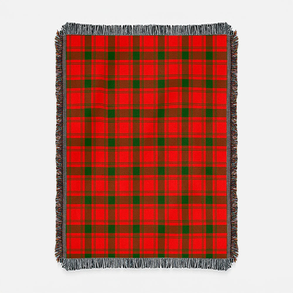 Scottish MacQuarrie Modern Clan Badge Tartan Woven Blanket