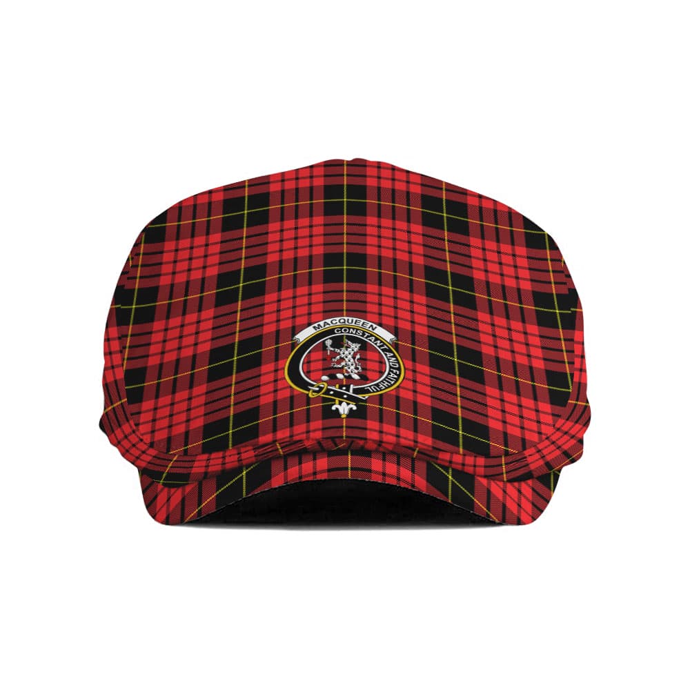 Scottish MacQueen Clan Badge Tartan Flat Cap