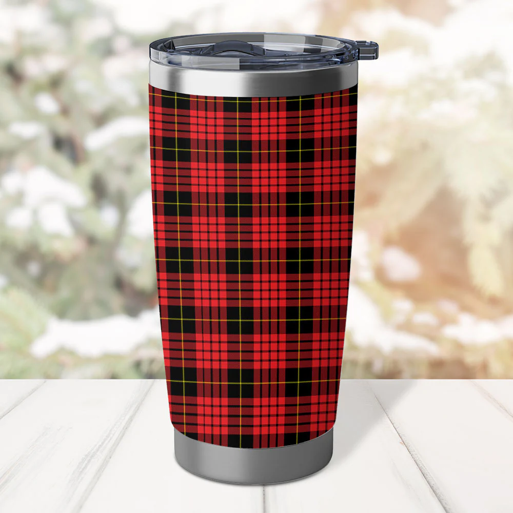 Scottish MacQueen Modern Clan Badge Tartan Tumbler - Image 3