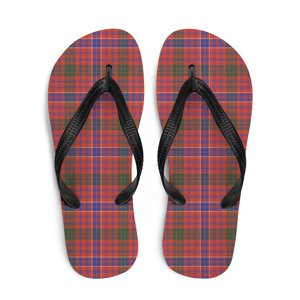Scottish MacRae Ancient Clan Badge Tartan Flip Flops