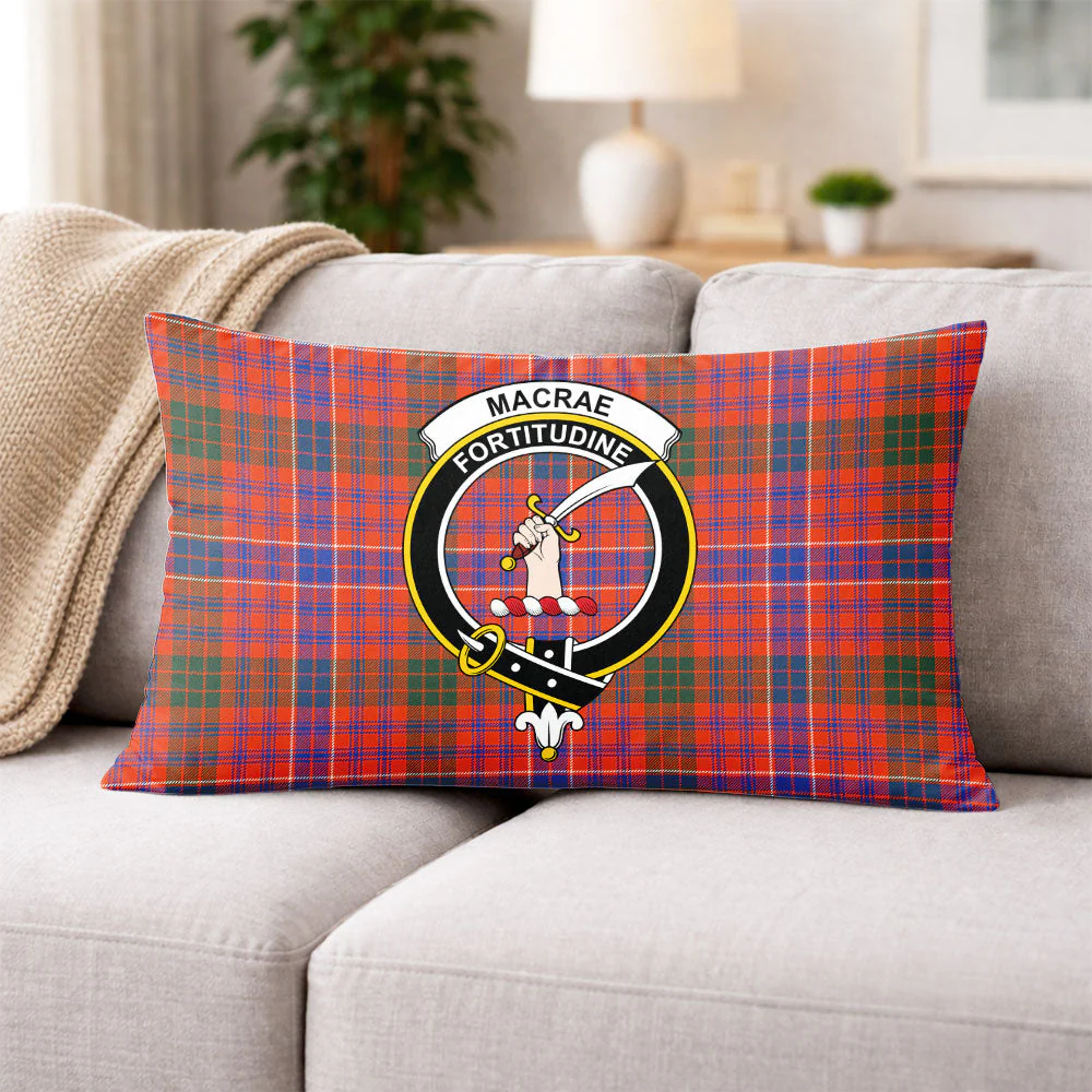 Scottish MacRae Ancient Clan Badge Tartan Pillow Case - Image 3