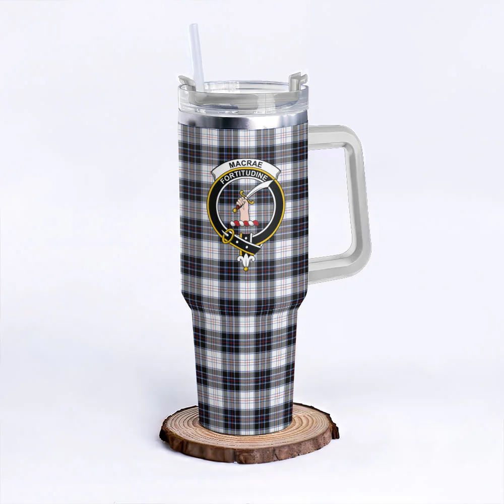 Scottish MacRae Dress Modern Clan Badge Tartan 40oz Tumbler