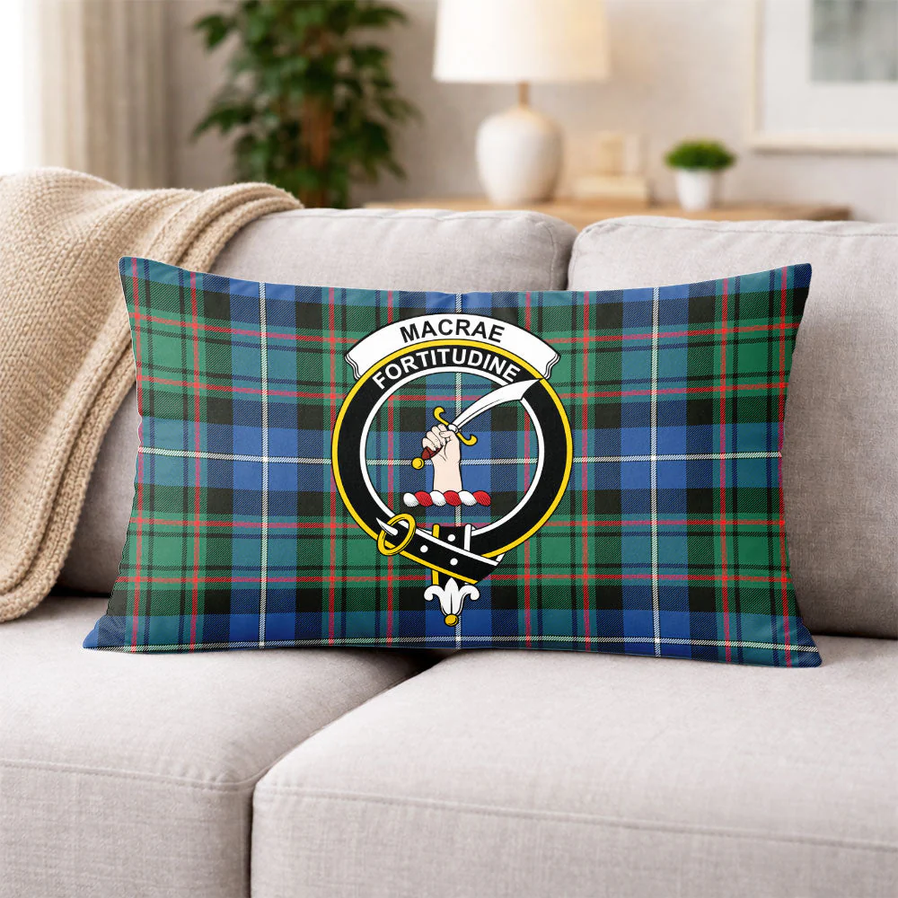 Scottish MacRae Hunting Ancient Clan Badge Tartan Pillow Case - Image 3