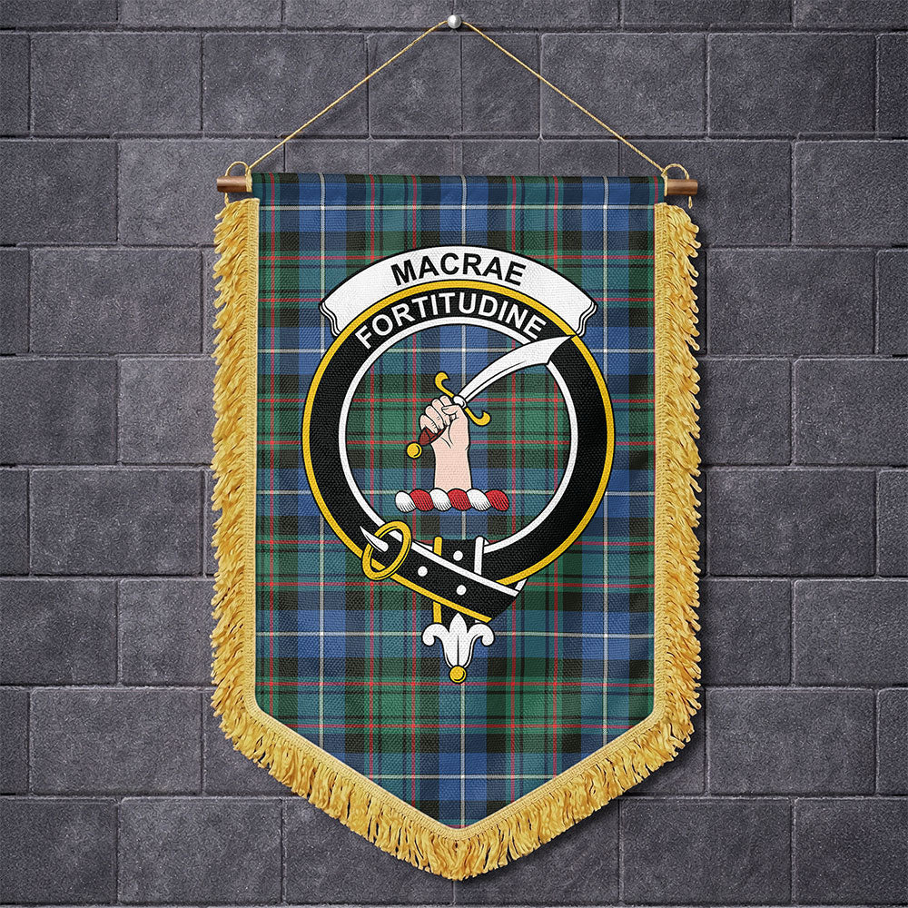 Scottish MacRae Hunting Ancient Clan Badge Tartan Wall Hanging Banner