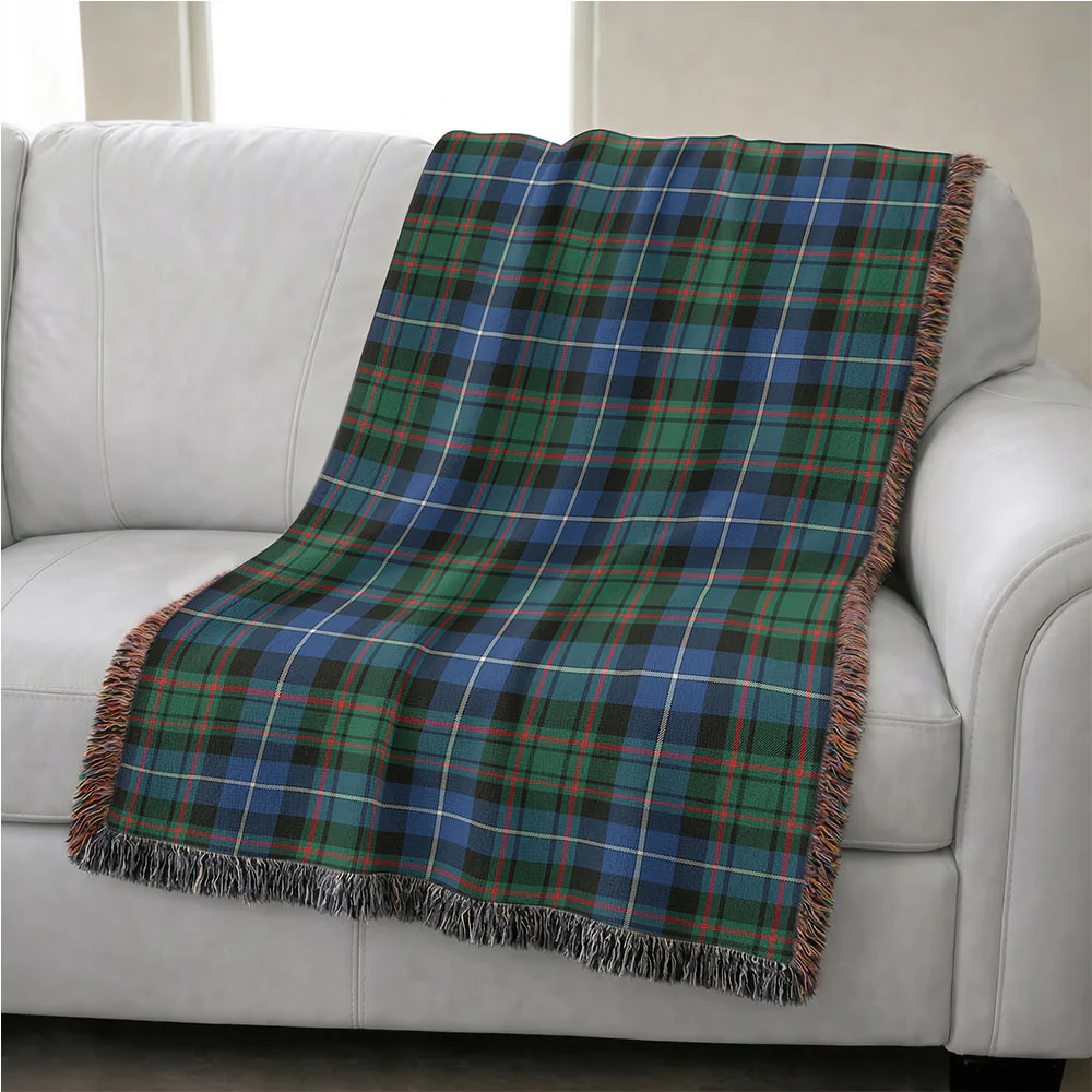 Scottish MacRae Hunting Ancient Clan Badge Tartan Woven Blanket - Image 4