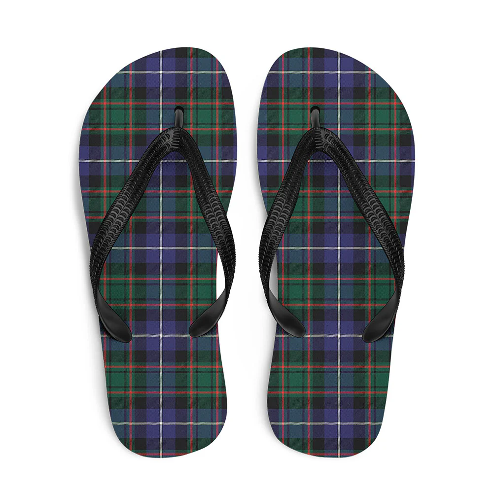 Scottish MacRae Hunting Modern Clan Badge Tartan Flip Flops