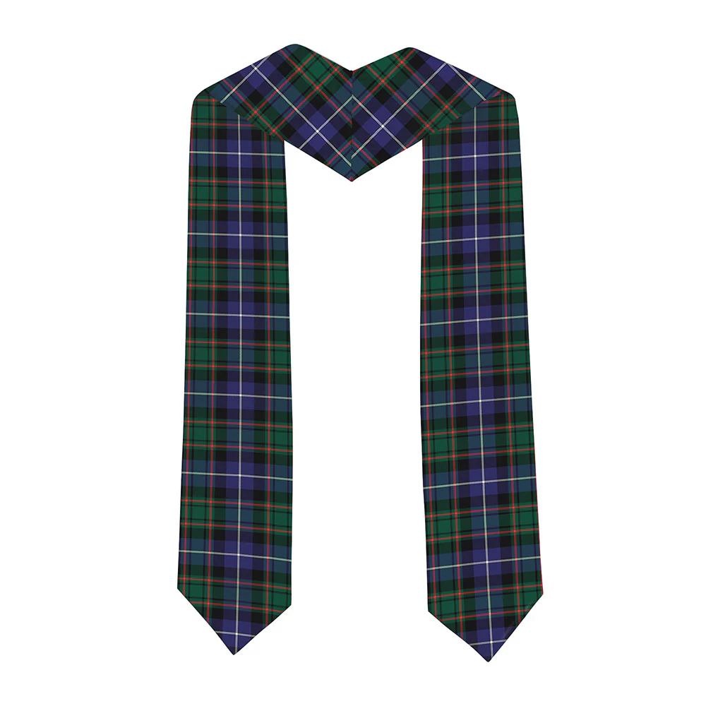 Scottish MacRae Hunting Modern Clan Badge Tartan Graduation Stole Black Gold Honor - Image 2