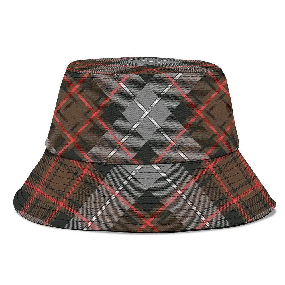 Scottish MacRae Hunting Weathered Clan Badge Tartan Bucket Hat