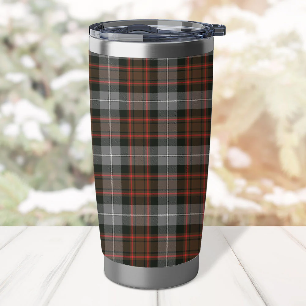 Scottish MacRae Hunting Weathered Clan Badge Tartan Tumbler - Image 3