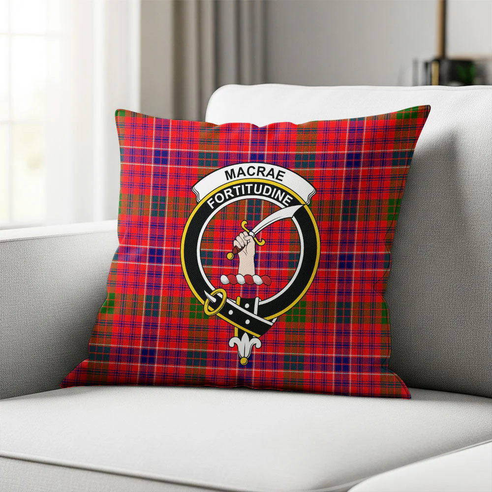 Scottish MacRae Modern Clan Badge Tartan Pillow Case - Image 2