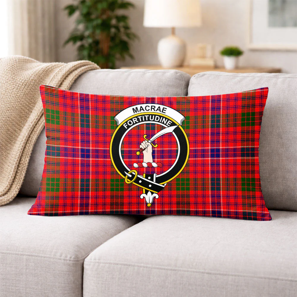 Scottish MacRae Modern Clan Badge Tartan Pillow Case - Image 3