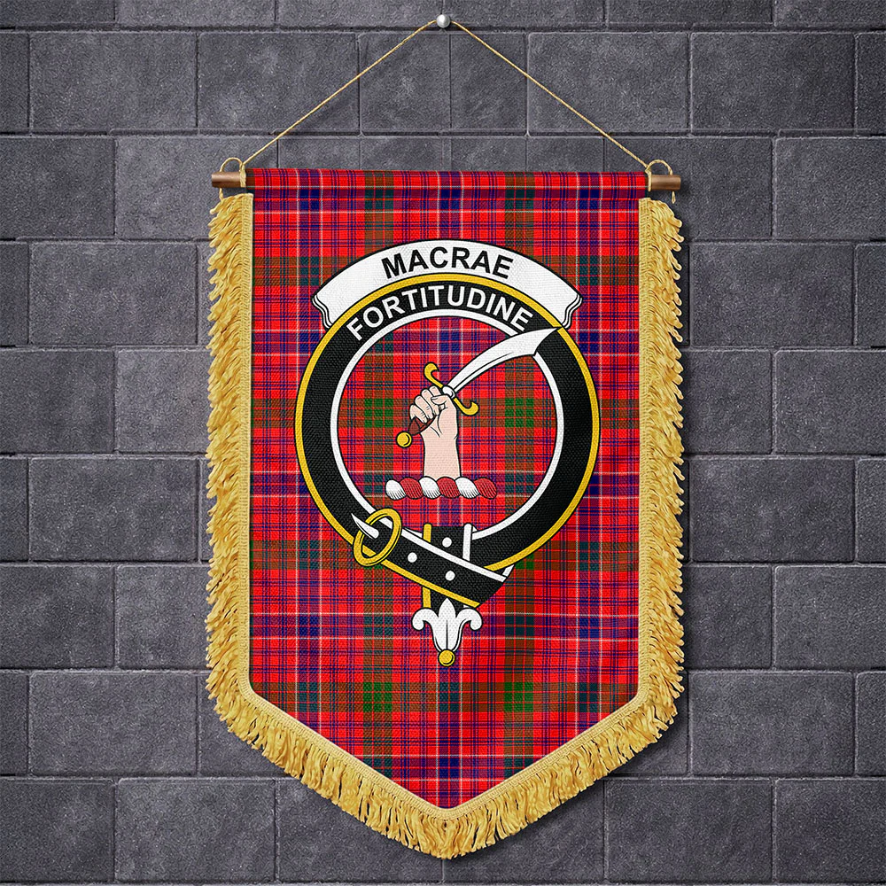 Scottish MacRae Modern Clan Badge Tartan Wall Hanging Banner