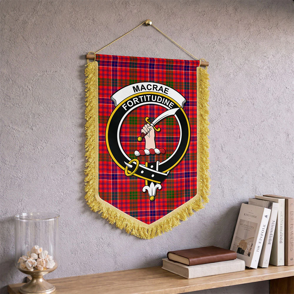 Scottish MacRae Modern Clan Badge Tartan Wall Hanging Banner - Image 2