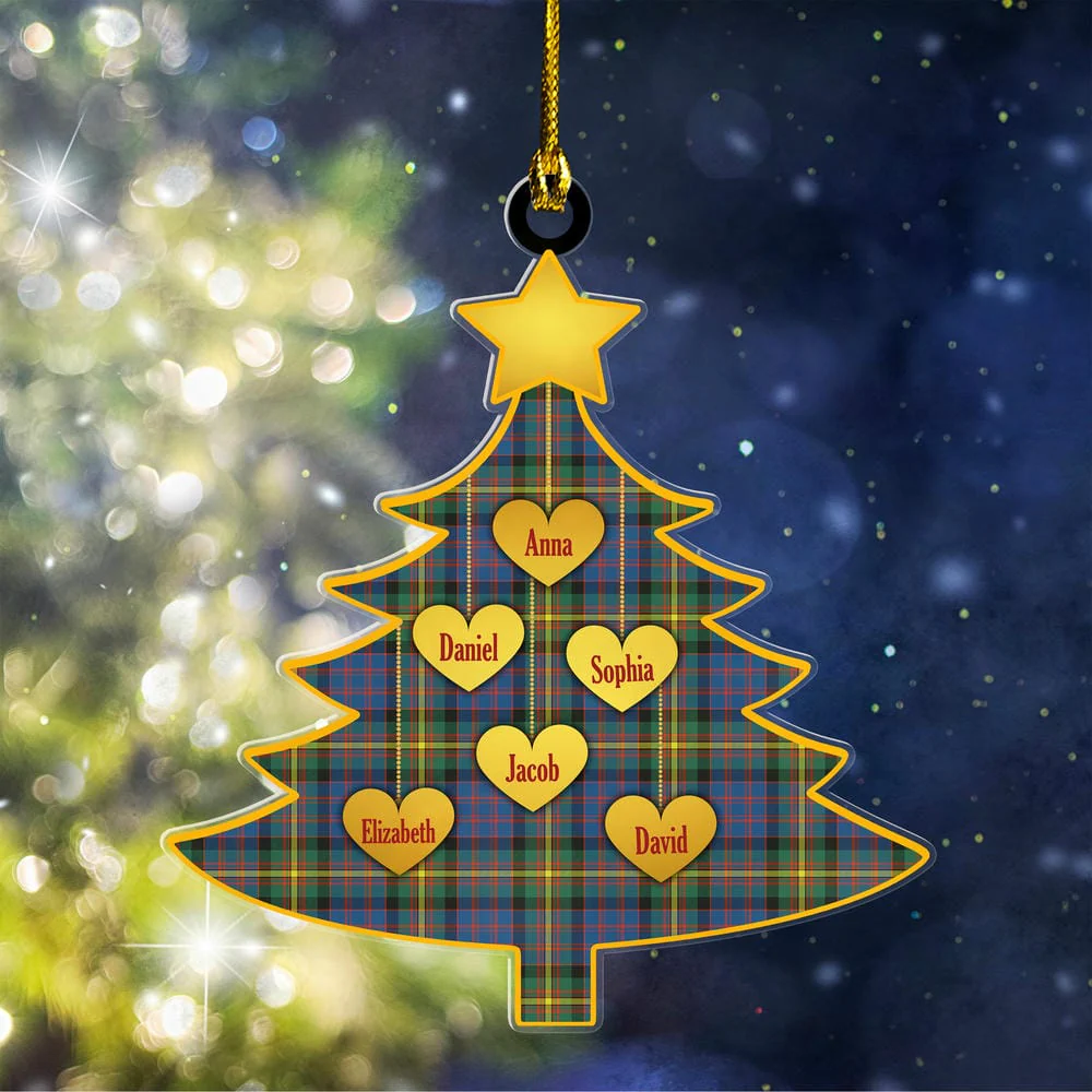 Scottish MacSporran Ancient Tartan Ornament Custom Family Christmas Tree