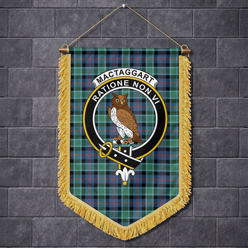 Scottish MacTaggart Ancient Clan Badge Tartan Wall Hanging Banner