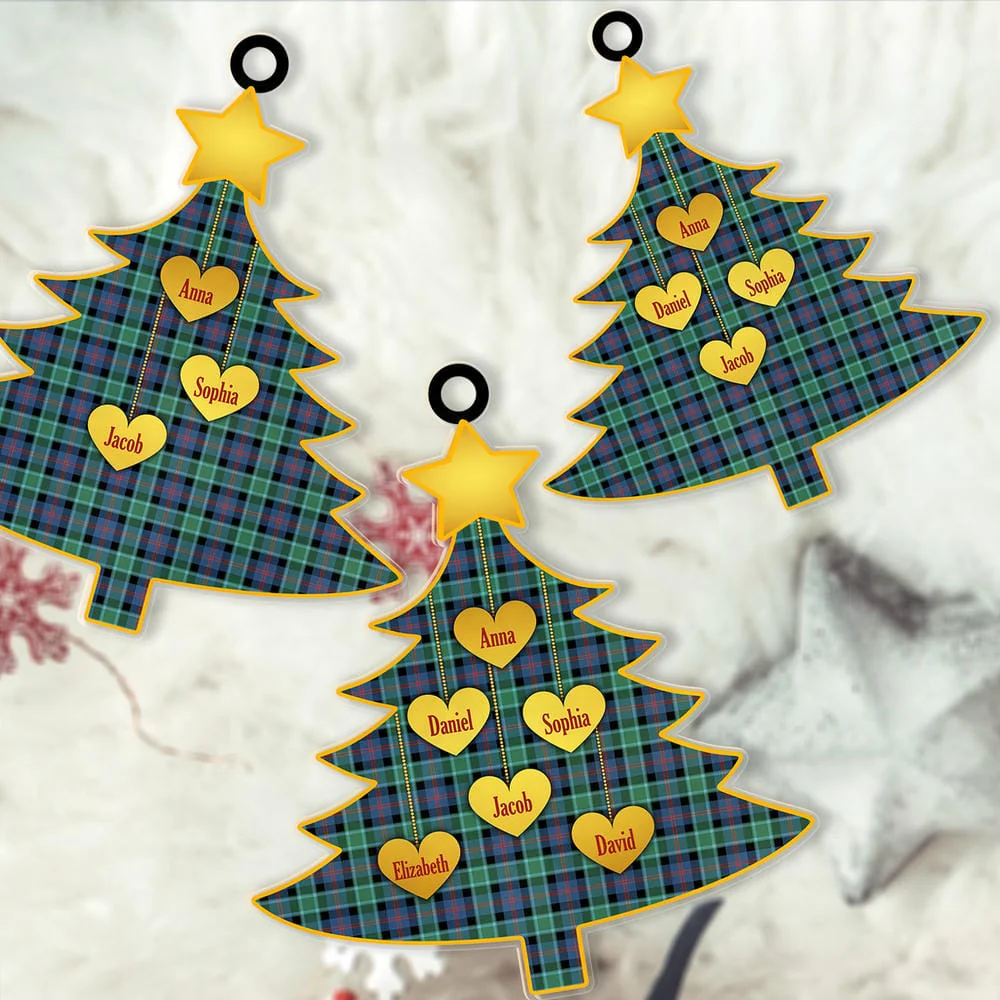 Scottish MacTaggart Ancient Tartan Ornament Custom Family Christmas Tree - Image 2