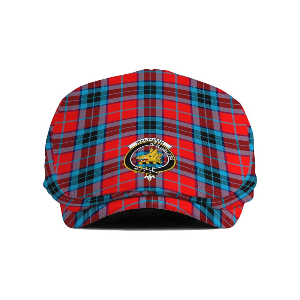 Scottish MacTavish Clan Badge Tartan Flat Cap