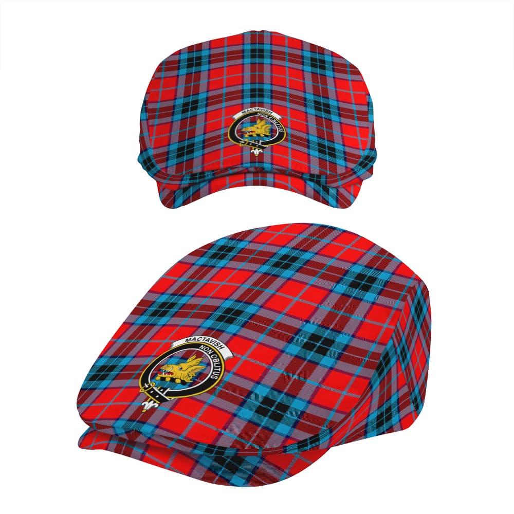 Scottish MacTavish Clan Badge Tartan Flat Cap - Image 5