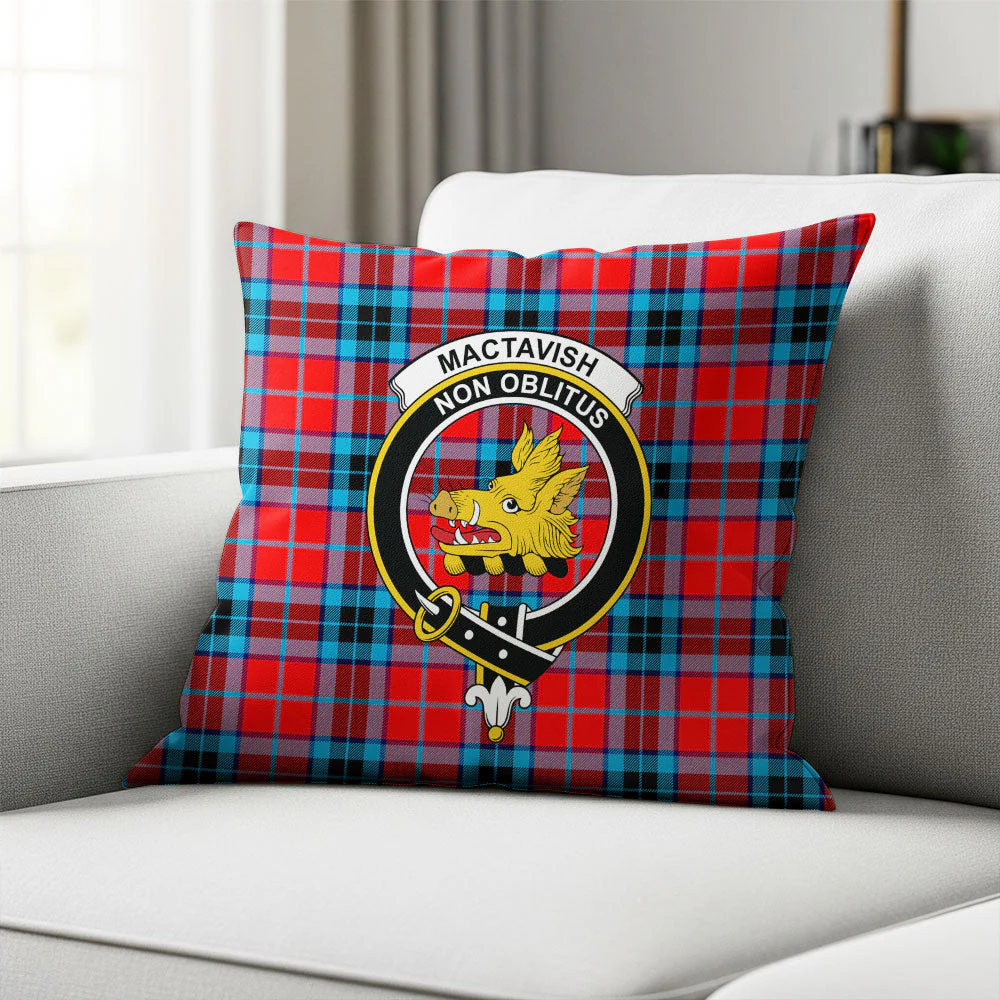 Scottish MacTavish Modern Clan Badge Tartan Pillow Case - Image 2