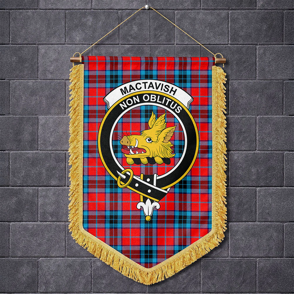 Scottish MacTavish Modern Clan Badge Tartan Wall Hanging Banner