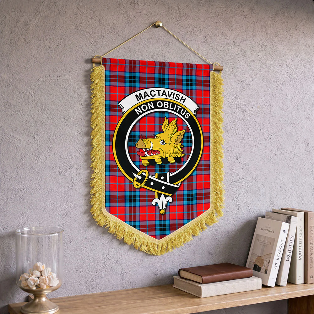 Scottish MacTavish Modern Clan Badge Tartan Wall Hanging Banner - Image 2