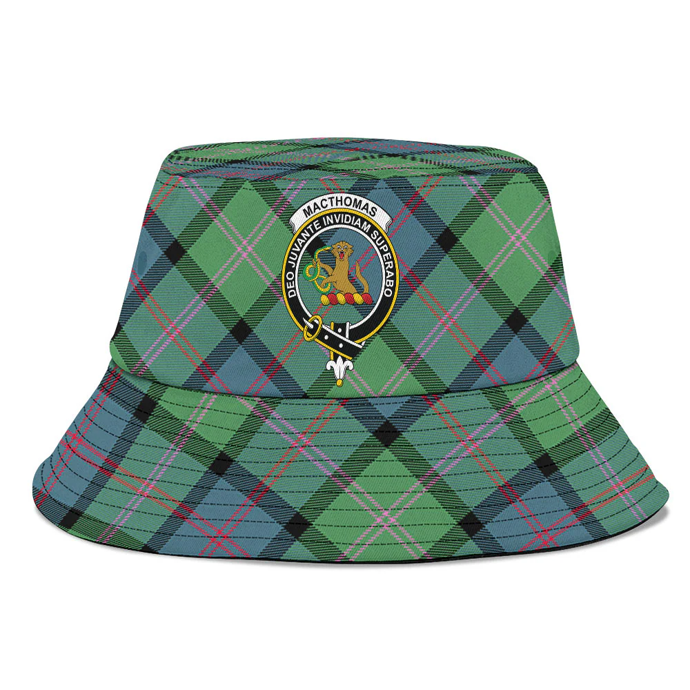 Scottish MacThomas Ancient Clan Badge Tartan Bucket Hat - Image 2