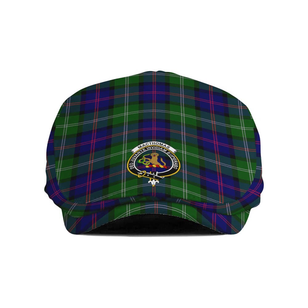Scottish MacThomas Clan Badge Tartan Flat Cap
