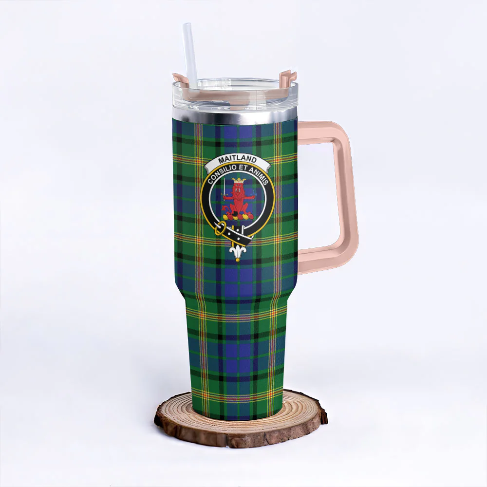 Scottish Maitland Clan Badge Tartan 40oz Tumbler - Image 4