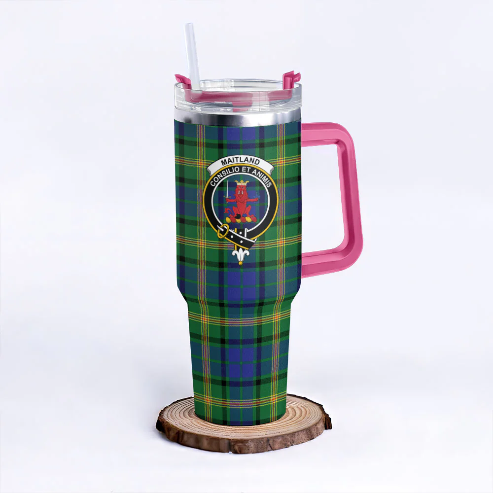Scottish Maitland Clan Badge Tartan 40oz Tumbler - Image 7