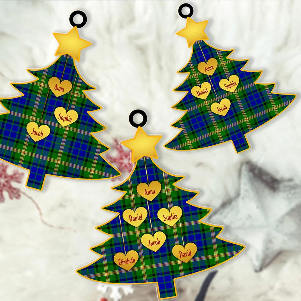 Scottish Maitland Tartan Ornament Custom Family Christmas Tree - Image 2
