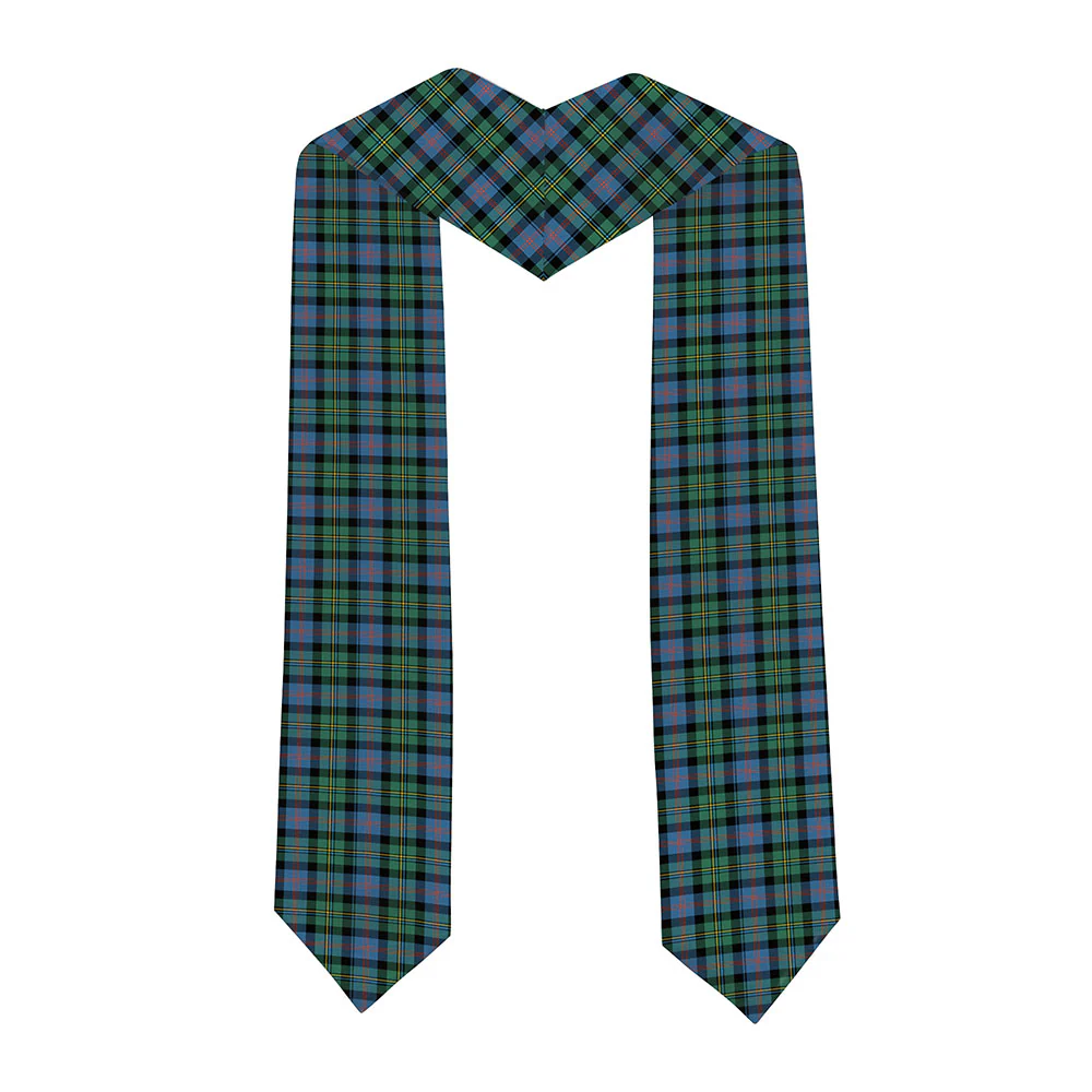 Scottish Malcolm Ancient Clan Badge Tartan Graduation Stole Black Gold Honor - Image 2