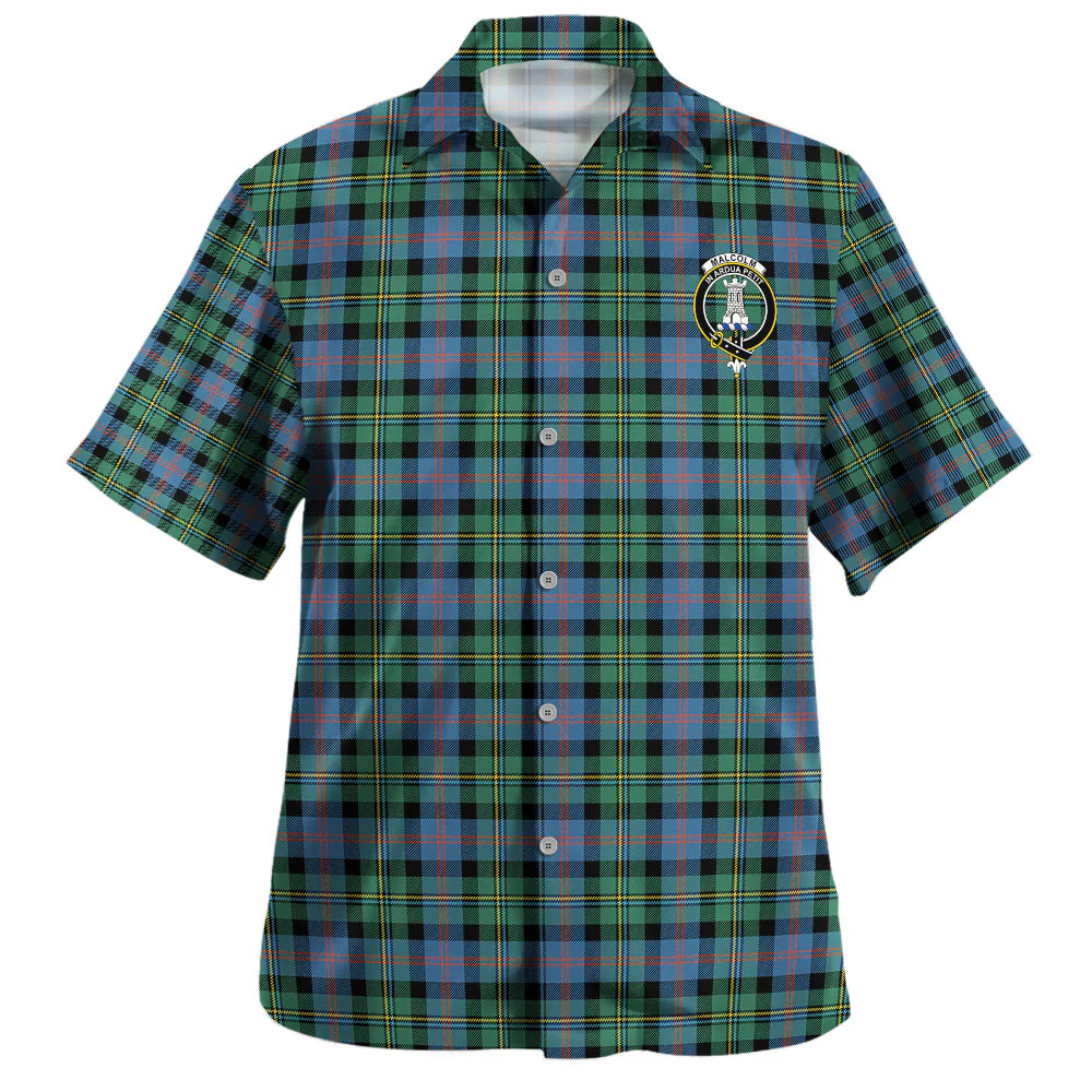 Scottish Malcolm Ancient Clan Badge Tartan Hawaiian Shirt - Image 2