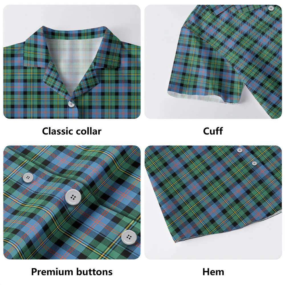Scottish Malcolm Ancient Clan Badge Tartan Hawaiian Shirt - Image 4
