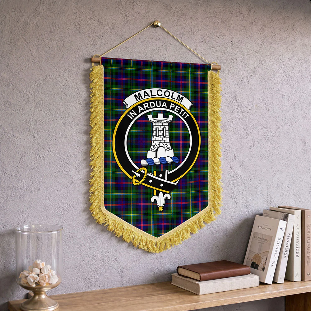 Scottish Malcolm Modern Clan Badge Tartan Wall Hanging Banner - Image 2