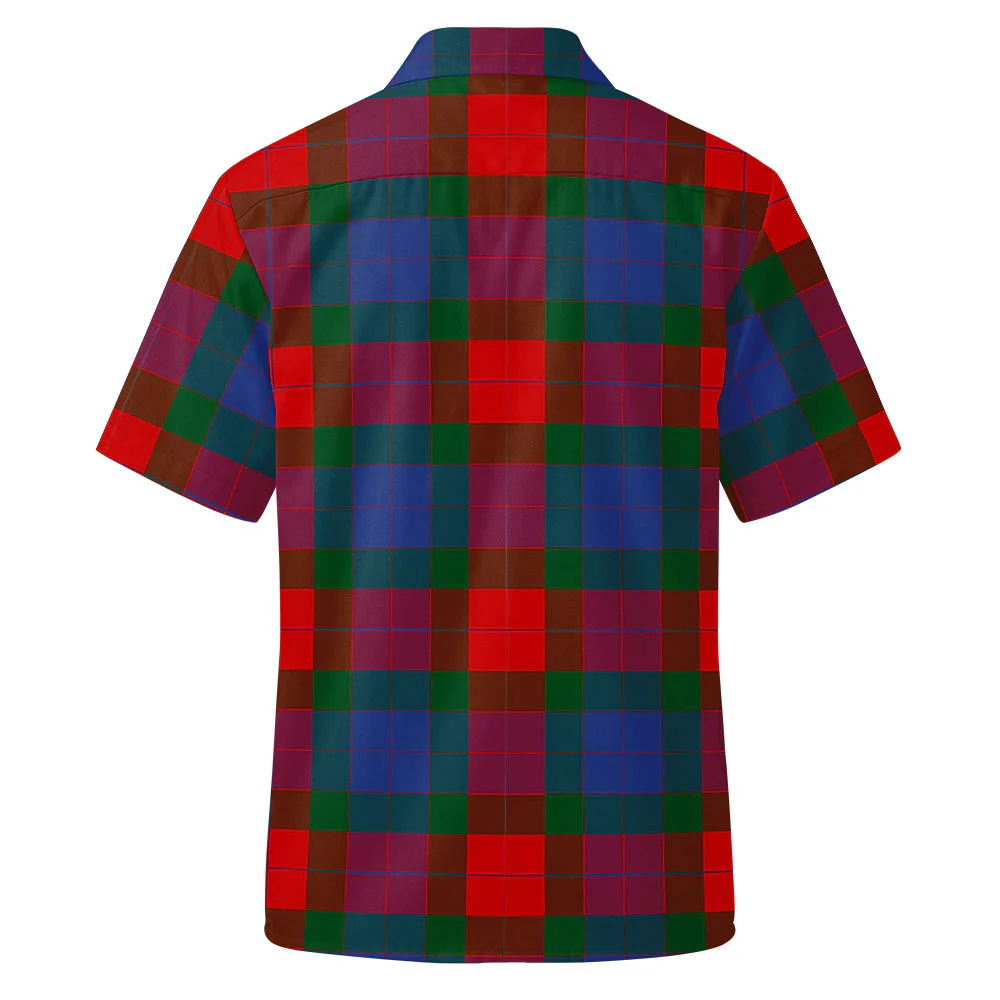 Scottish Mar Clan Badge Tartan Short Sleeve Work Shirt - Image 3