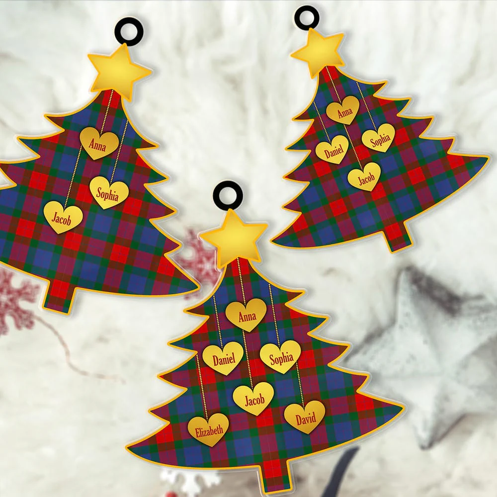 Scottish Mar Tartan Ornament Custom Family Christmas Tree - Image 2