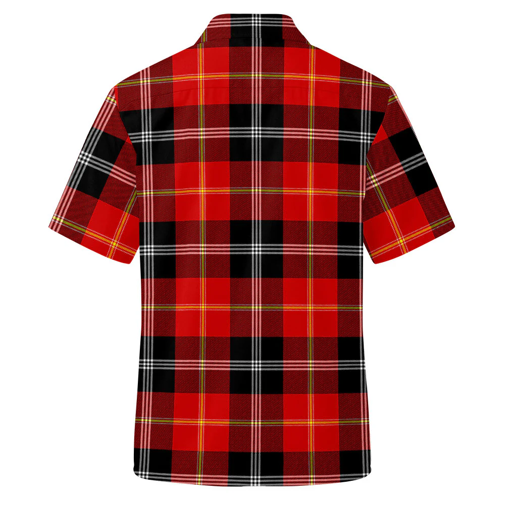Scottish Marjoribanks Clan Badge Tartan Short Sleeve Work Shirt - Image 3