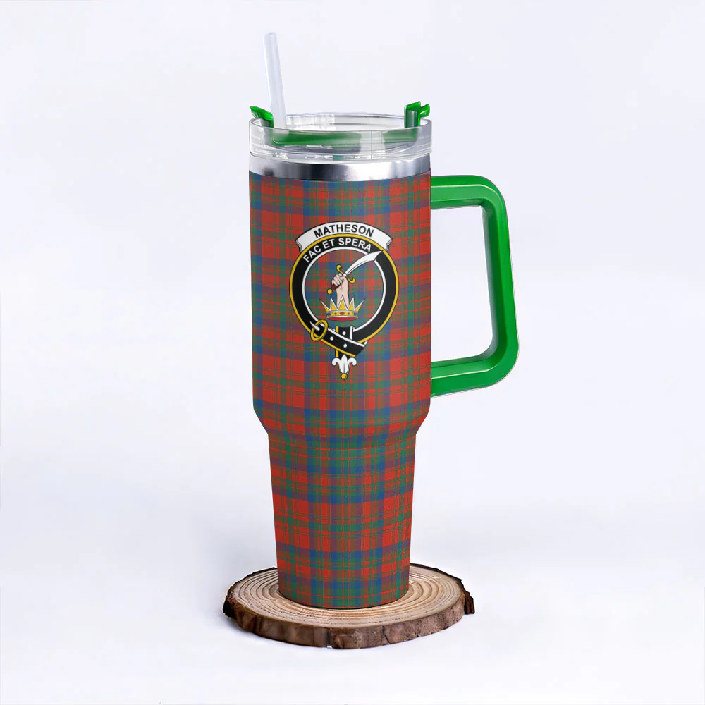 Scottish Matheson Ancient Clan Badge Tartan 40oz Tumbler - Image 8