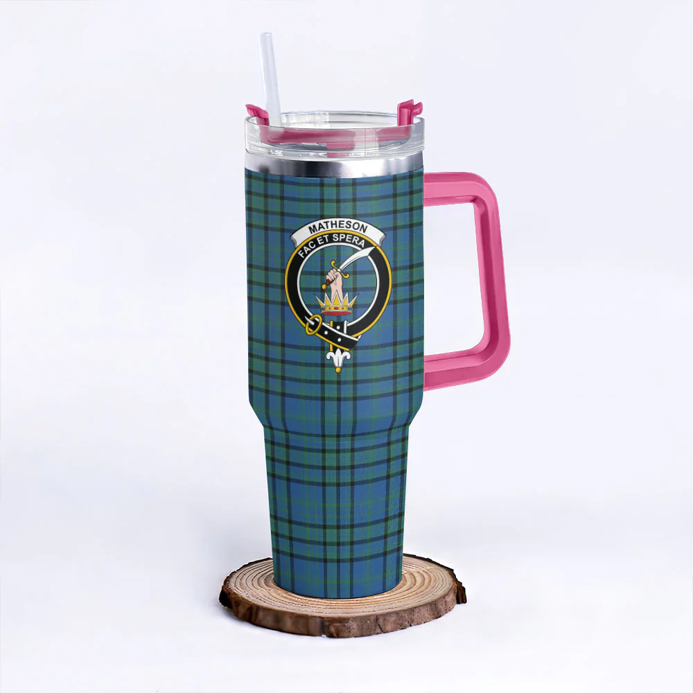 Scottish Matheson Hunting Ancient Clan Badge Tartan 40oz Tumbler - Image 7