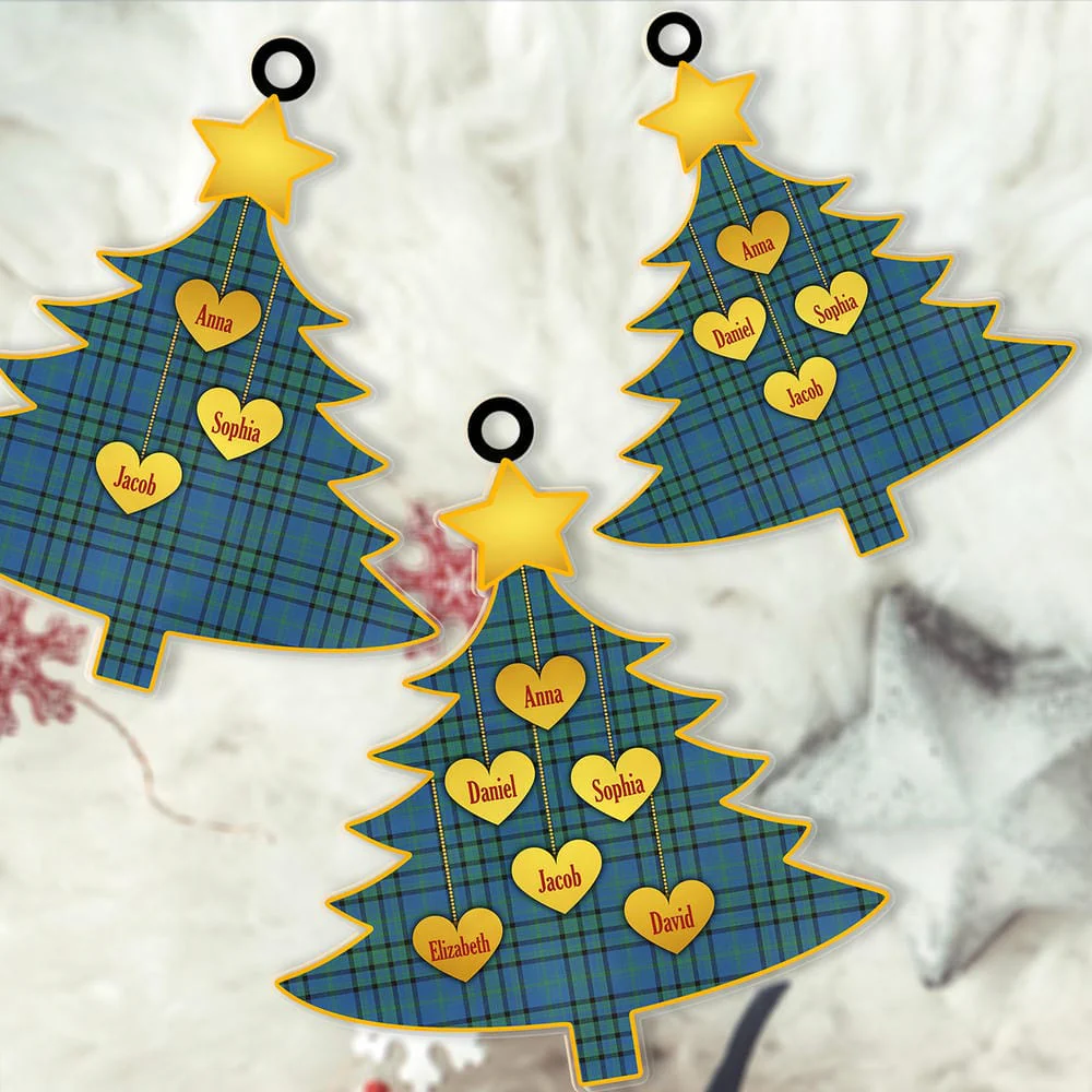 Scottish Matheson Hunting Ancient Tartan Ornament Custom Family Christmas Tree - Image 2