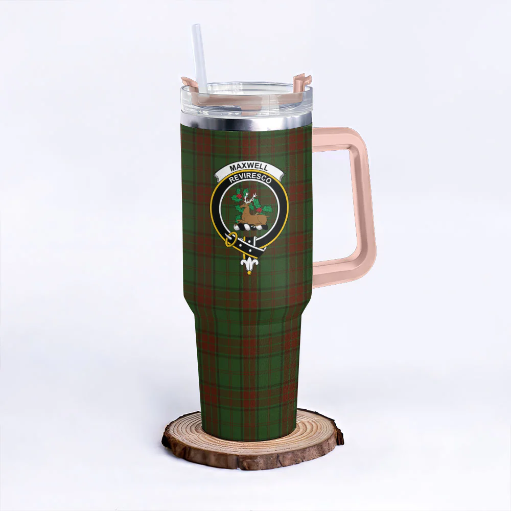 Scottish Maxwell Hunting Clan Badge Tartan 40oz Tumbler - Image 4