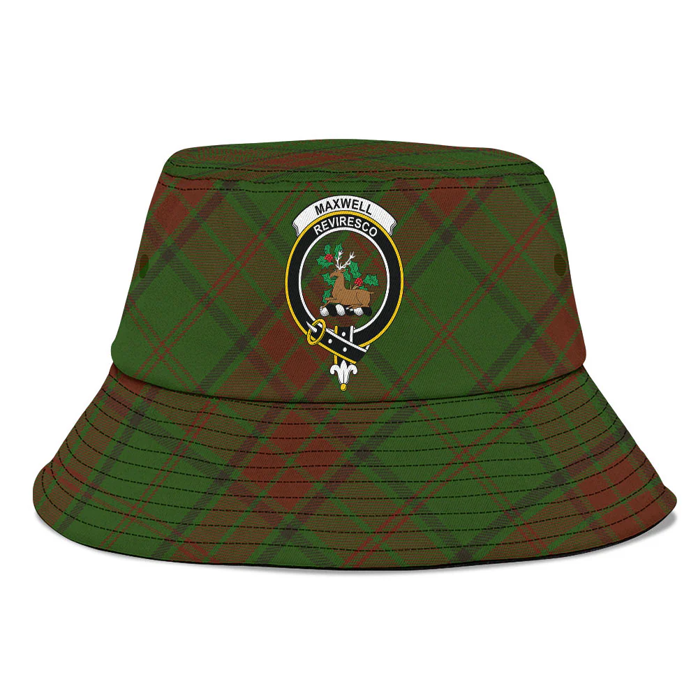 Scottish Maxwell Hunting Clan Badge Tartan Bucket Hat - Image 2