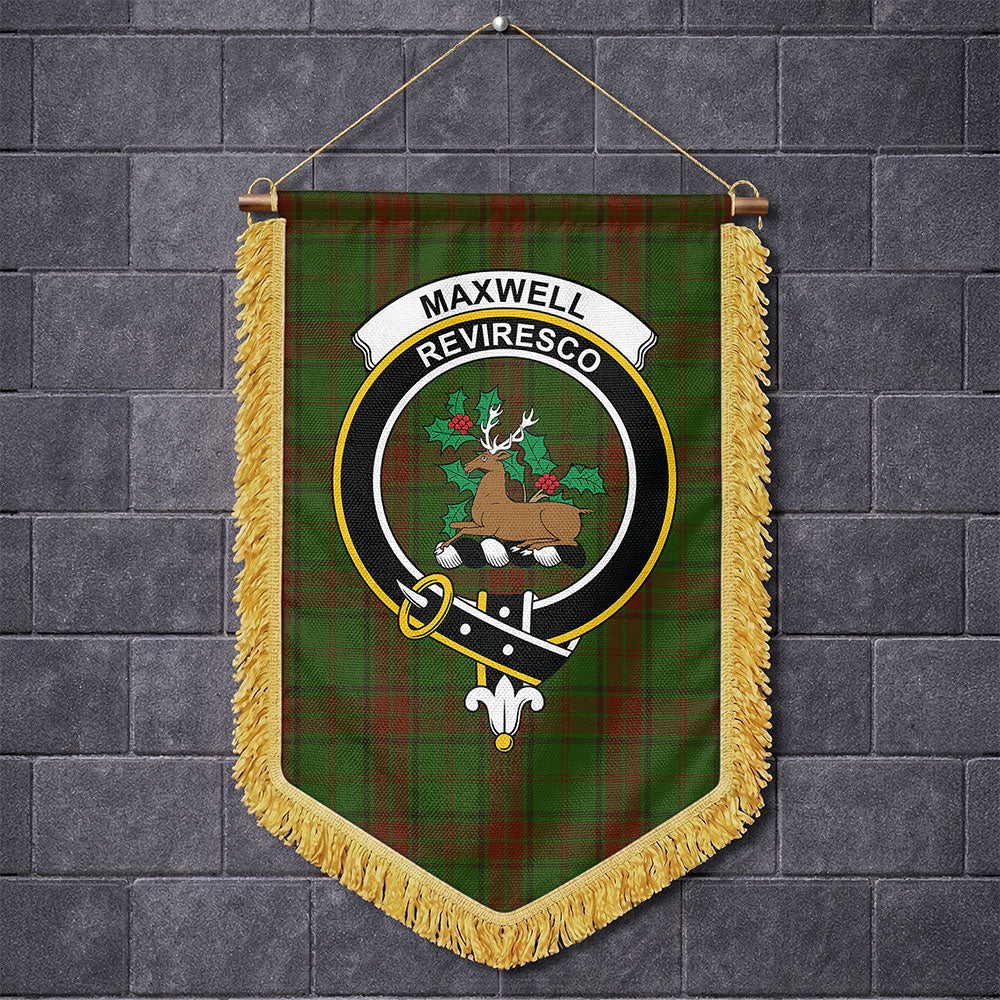 Scottish Maxwell Hunting Clan Badge Tartan Wall Hanging Banner