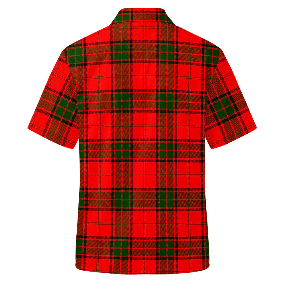 Scottish Maxwell Modern Clan Badge Tartan Short Sleeve Work Shirt - Image 3