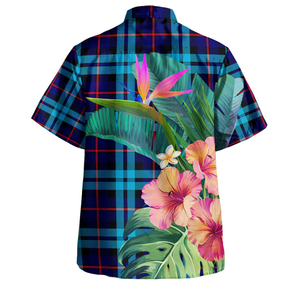 Scottish McCorquodale Clan Badge Tartan Hawaiian Shirt Bouquet Tropical Style - Image 4