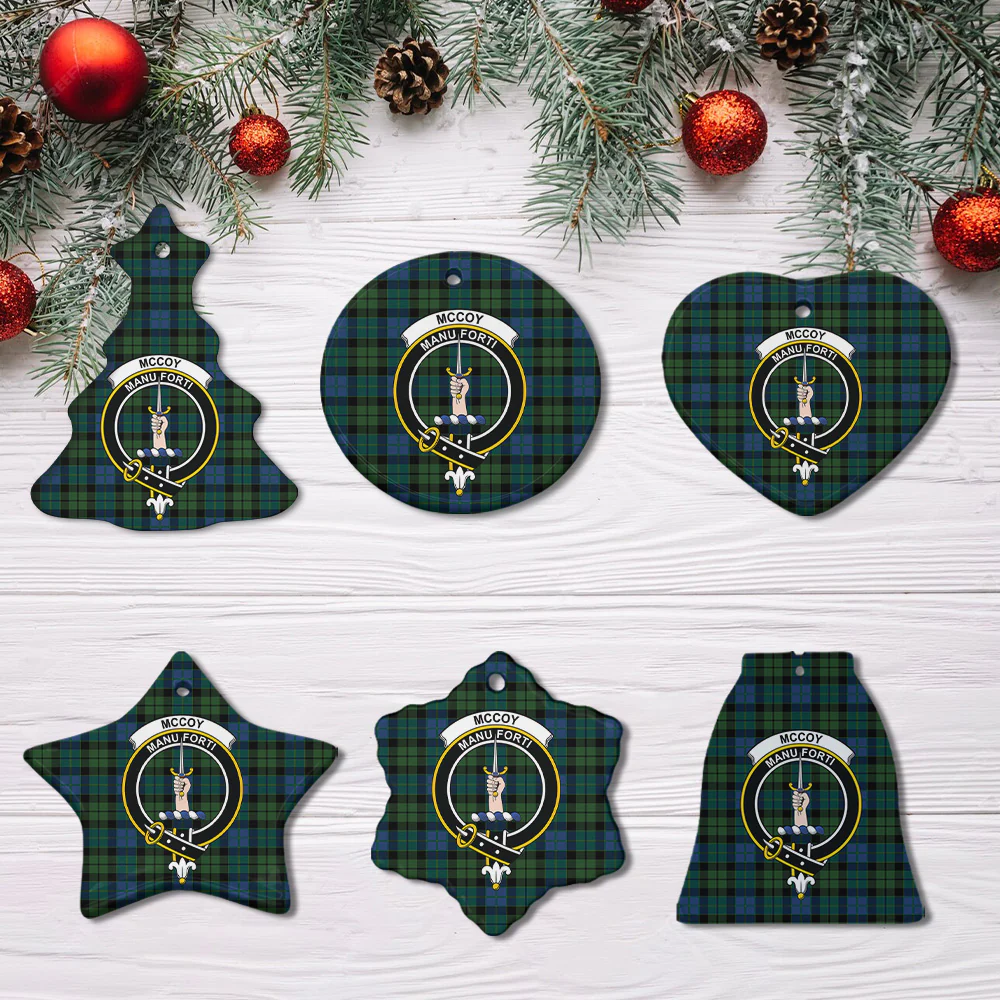 Scottish McCoy Clan Badge Tartan Ceramic Ornament