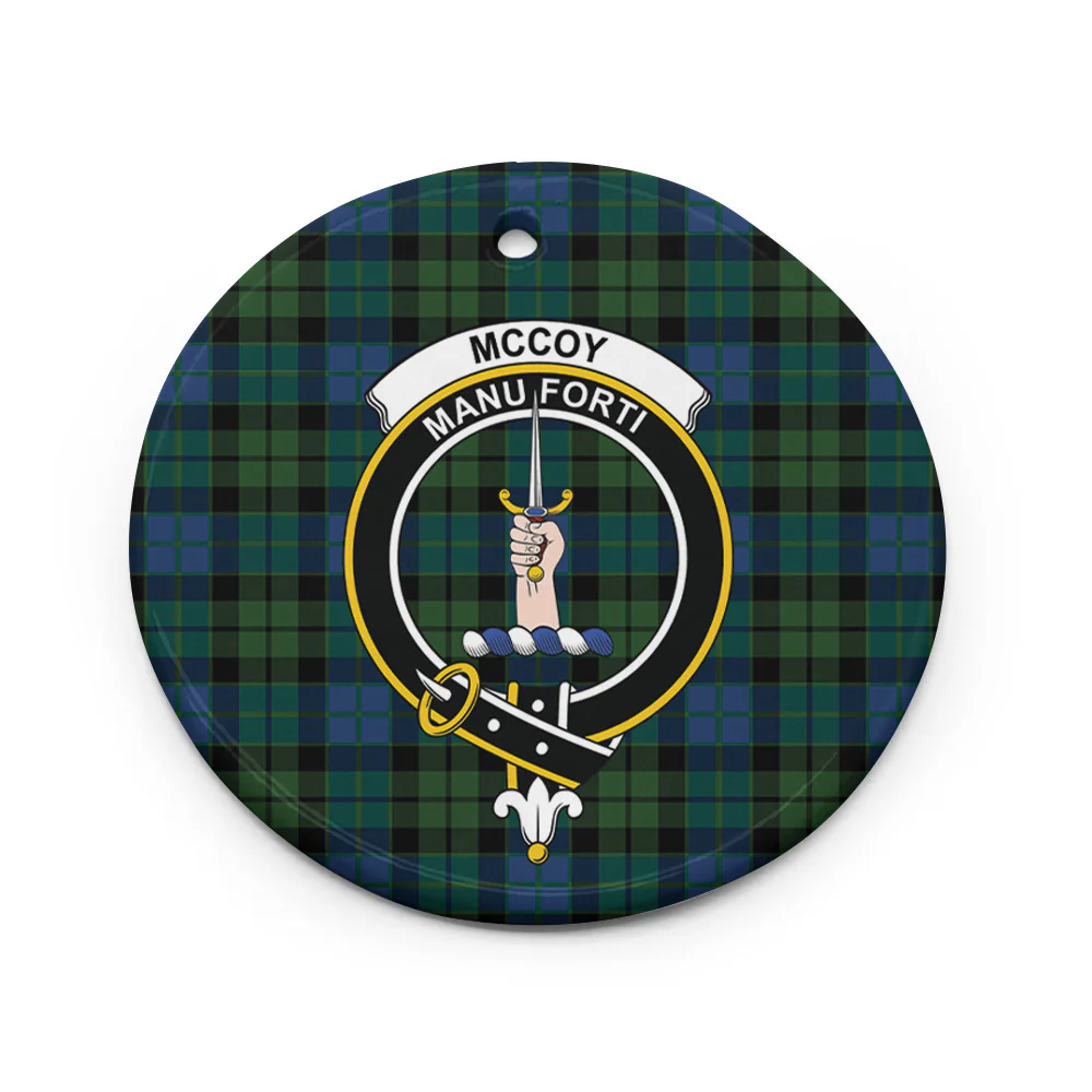 Scottish McCoy Clan Badge Tartan Ceramic Ornament - Image 2